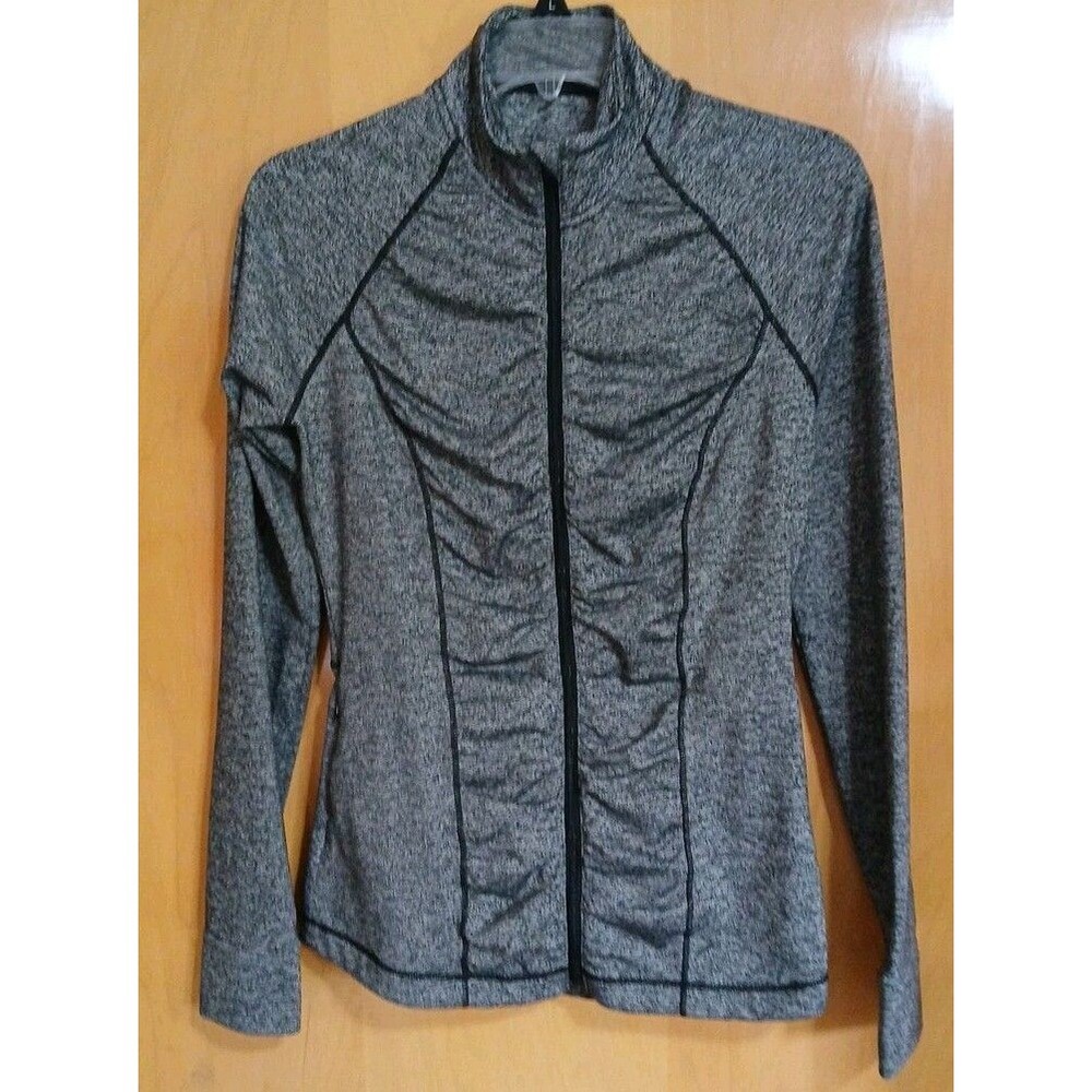 Victoria's Secret Sexy Knockout Sport Full Zip Ruched Jacket Women S Dark Gray